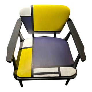 1950s Mondrian-Esque Armchair For Sale