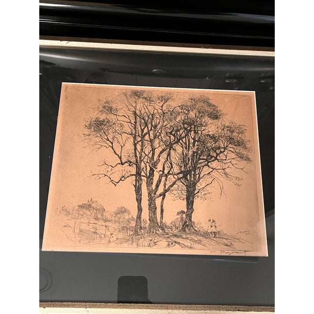 William Meyerowitz William Meyerowitz Signed Etching & Drypoint “The Willows,” Circa 1920 For Sale - Image 4 of 10
