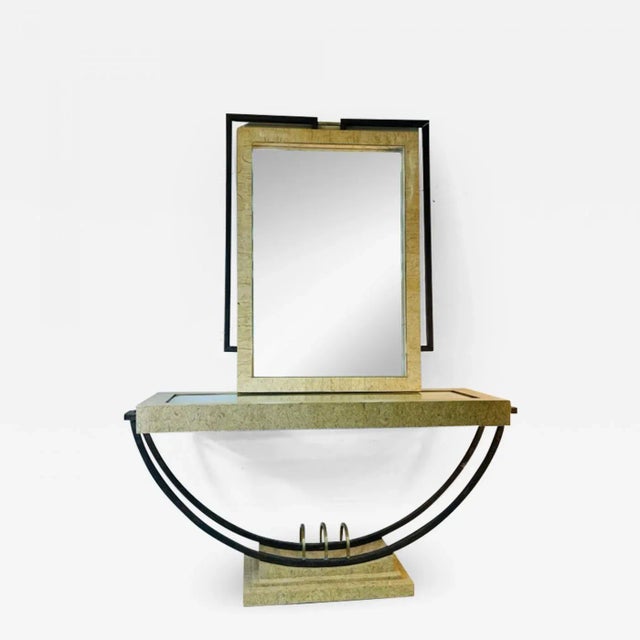 1980s Post Modern Console & Mirror - A Pair For Sale - Image 9 of 9