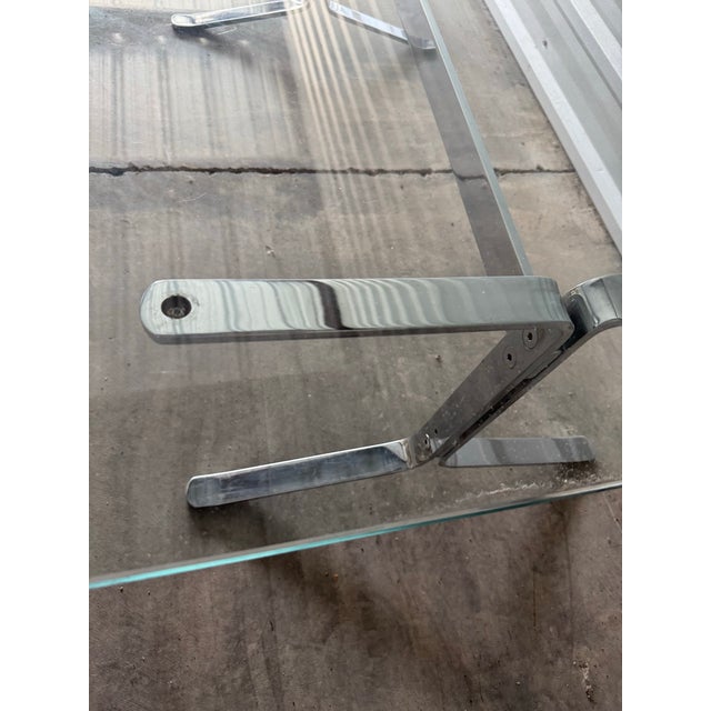 Italian Chrome Coffee Table Joker Attributed to Olivier Mourgue for Airborne 60s For Sale - Image 10 of 10