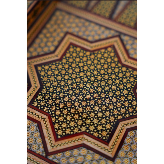 Handcrafted Chess & Backgammon Set – Geometric Marquetry Game Board | Pilardi For Sale - Image 6 of 8