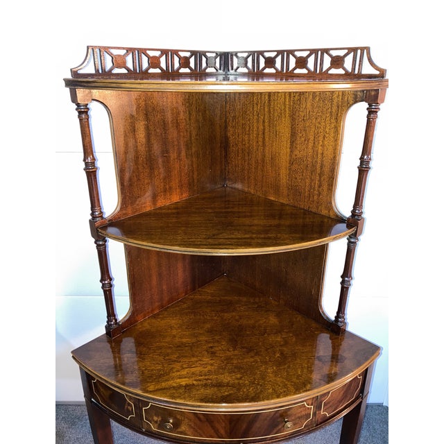 Antique Brandt Mahogany Corner Etagere Chairish