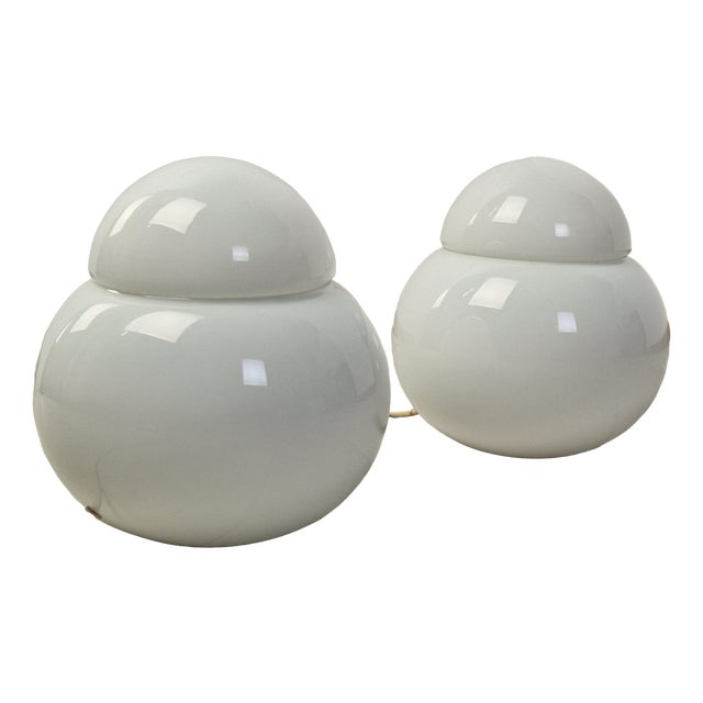 Vintage Daruma Table Lamps by Sergio Asti for Fontana Arte, 1970s, Set of 2 For Sale