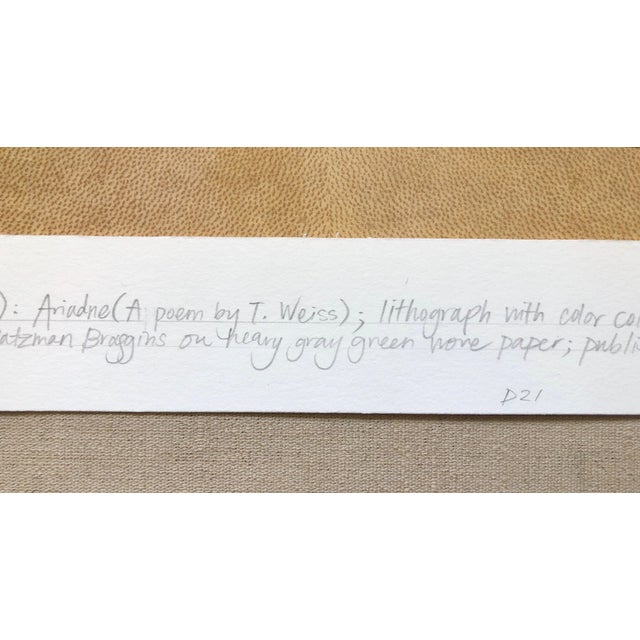 Matt Phillips, Ariadne, Poem, Mixed Media Abstract Modernist Colorful Collage Lithograph Print, 1987 For Sale - Image 11 of 14