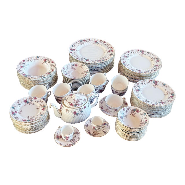 Minton "Ancestral" 102-Piece Fine Bone China Set From 1952; Service for 12 For Sale