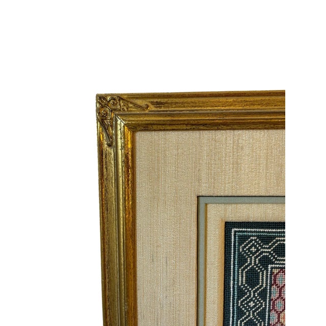 Mid 20th Century Early 20th Century Asian Romance Needle Point Wall Art Framed For Sale - Image 5 of 7