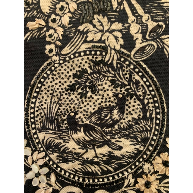 Black 19th Century French Fire Screen With Tapestry Panels For Sale - Image 8 of 10