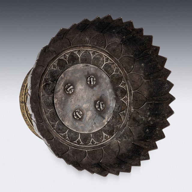 Large 19th Century Thai Silver-Gilt Niello Enamel Bowl, 1800s For Sale - Image 6 of 18