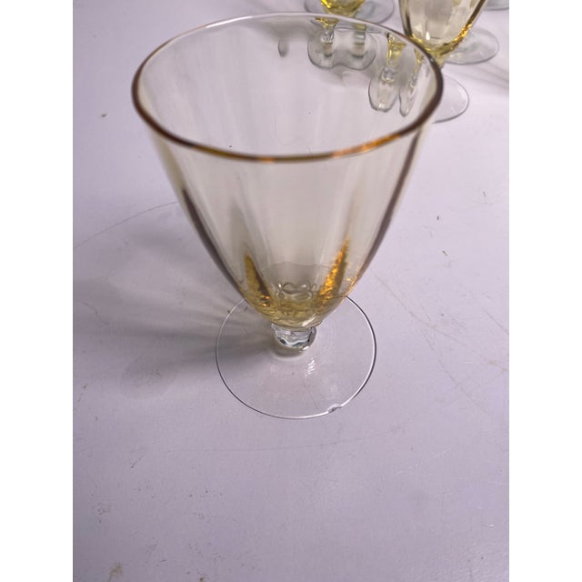 Vintage Fostoria Topaz Depression Glass Stemware Set - 21 Pieces For Sale - Image 14 of 14