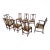 1940s Set Eight Mahogany Dining Room Chippendale Chairs For Sale