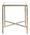 Metal Jessa Metal Square End Table in Brass with Glass Top For Sale - Image 7 of 7
