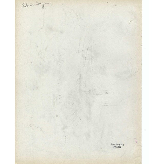 Grace Spongberg (American, 1906-1992) "Sabino Canyon" oil pastel on paper, titled lower right and estate stamp on reverse....