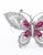 Late 20th Century Diamond and Ruby Butterfly Pin For Sale - Image 5 of 6