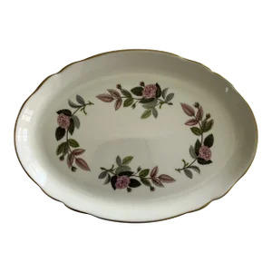 Wedgwood “Hathaway Rose” Oval Serving Plate Early 21st Century