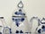 Vintage Miniature Blue and White Porcelain Tea Set - 21 Pieces For Sale - Image 9 of 11