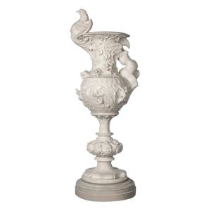 Italian Marble Vase Decorated with Eagle, 1890s