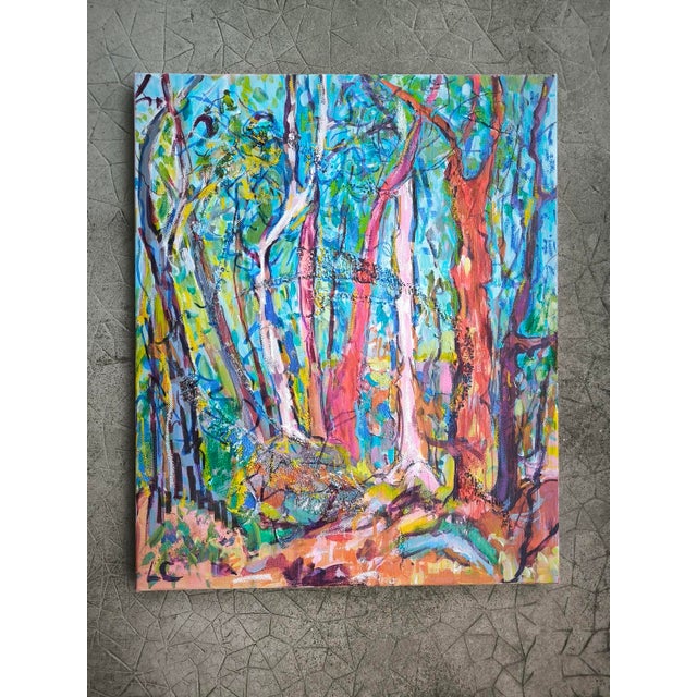 Linda Clerget, Forest Sanctuary, Acrylic For Sale - Image 4 of 6