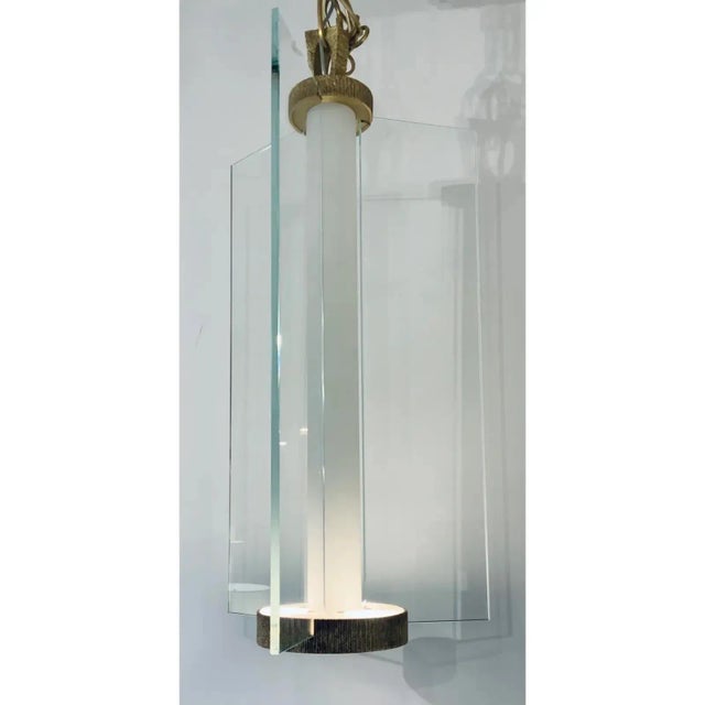 Baker Furniture Company Baker Modern Satin Brass Finished Glow Lantern For Sale - Image 4 of 4