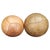 Gold Vintage Leather Medicine Balls, Czechoslovakia, 1950s, Set of 2 For Sale - Image 8 of 8