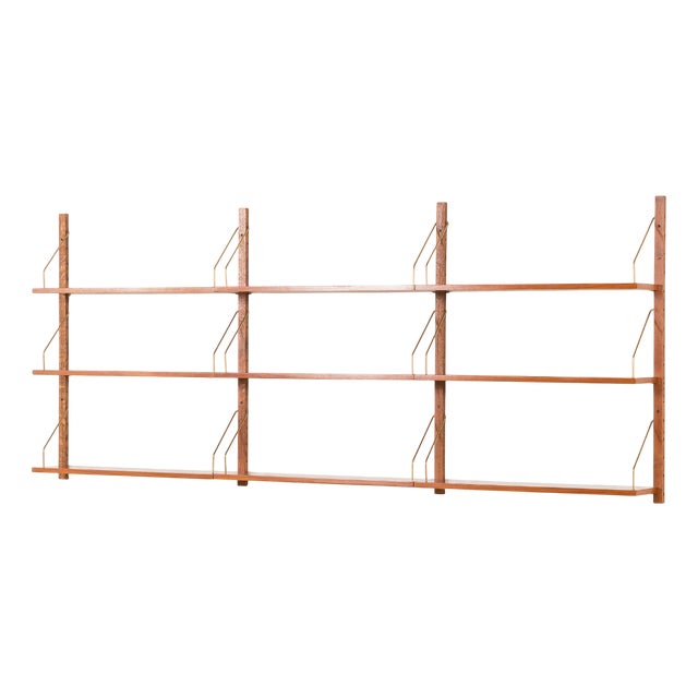 Mid-Century Danish Teak Shelving Unit in the style of Poul Cadovius, 1960s, Set of 9 For Sale