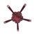 Red Vintage Chinese Carved Mahogany Marble-Top Pedestal Plant Stand For Sale - Image 8 of 10