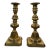 Late 19th Century English Brass Candleholders- a Pair For Sale