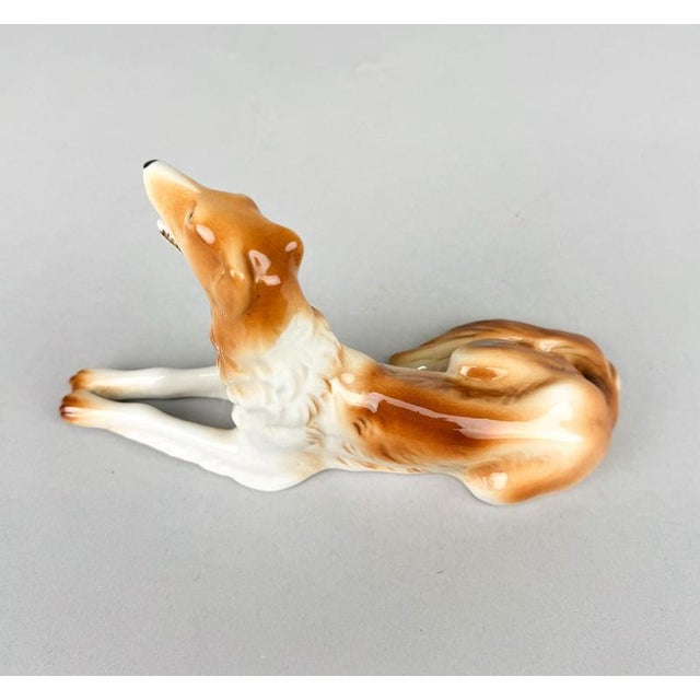 1970s Collie Figurine in Porcelain from Royal Dux, 1970s For Sale - Image 5 of 8