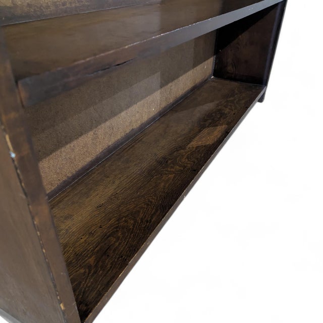 Vintage Pine Five-Shelf Bookcase, 73-Inch Rustic Open Display Cabinet For Sale - Image 11 of 18