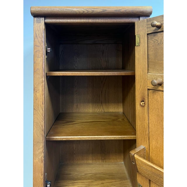 Brown Lexington Furniture Oak Pantry / Storage Cabinet For Sale - Image 8 of 10