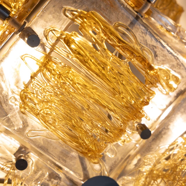 Toni Zuccheri Murano Glass Ceiling Lamp by Toni Zuccheri, 1960s For Sale - Image 4 of 8