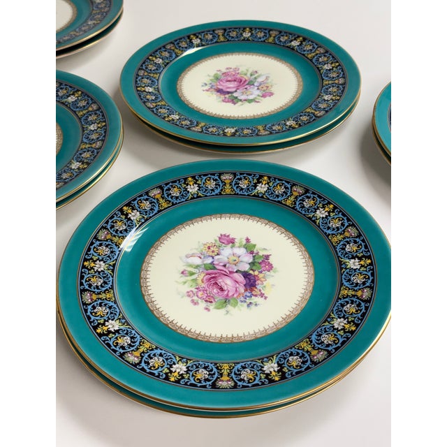 Ceramic Circa 1980's Bavarian Porcelain Dinner Plates, Set of Twelve For Sale - Image 7 of 13