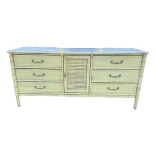 1960s Vintage Faux Bamboo Dresser by Henry Link For Sale