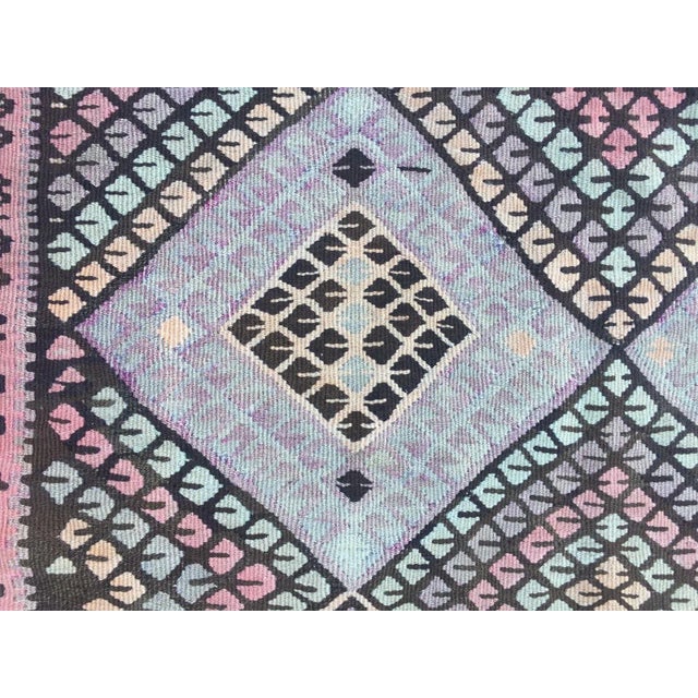 Vintage Turkish Shabby Wool Kilim Rug For Sale - Image 9 of 12