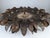 Large Mid-Century Gilt Metal Sunburst Ceiling Lamp with Floral Motif, 1950s For Sale - Image 13 of 14