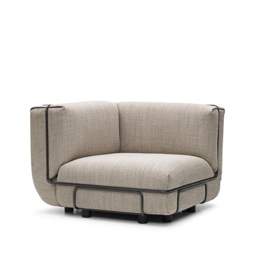 Mid-Century Modern Lounge Corner Chair with Steel Frame by Gijs Bakker For Sale - Image 3 of 9