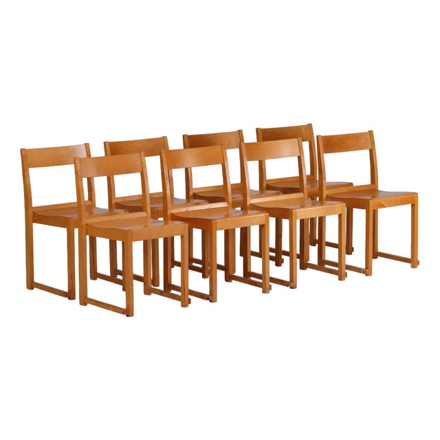 Sven Markelius Orchestra Chairs attributed to Sven Markelius, 1940s, Set of 8 For Sale