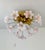 Pink Murano Style Flush Mount Light Pink Flower Ceiling Light Glass Chandelier For Sale - Image 8 of 14