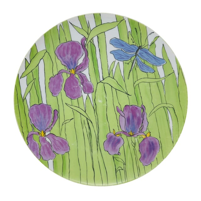 Vintage 70s Franci Villa Vanilla Palm Beach Dinnerware Set | 4 Dinner Plates & 2 Mugs | MCM Floral Ceramic Taste Setter Collection for Amm For Sale - Image 11 of 17