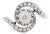Swirl Ring in Platinum, 0.50 Carat Total Diamonds, Belle Époque, 1900, Size 8 For Sale