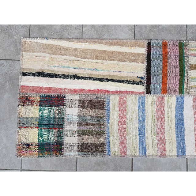 Tribal Oushak Vintage Kilim Runnner For Sale - Image 10 of 10