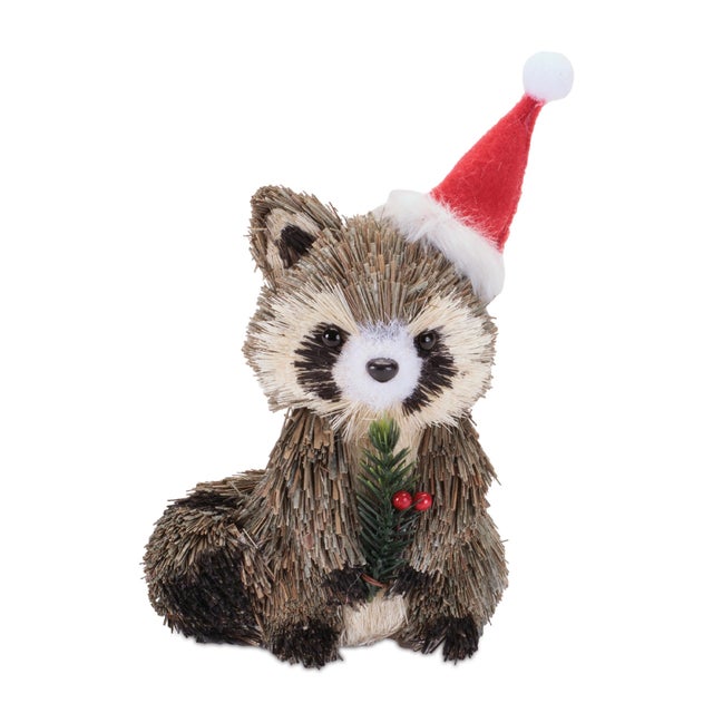 Kenneth Ludwig Chicago Holiday Raccoon Shelf Sitter (Set of 2) For Sale - Image 4 of 5