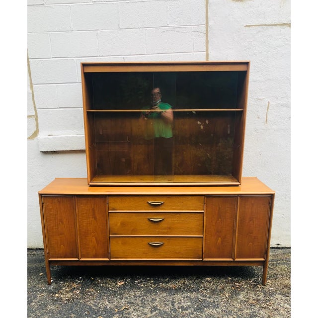 Vintage Drexel Parallel Collection Two Piece Display Hutch Chairish