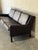 Dark Brown Leather Three-Seater Sofa With Black Legs Danish Mid-Century Modern 1970s For Sale In Los Angeles - Image 6 of 11