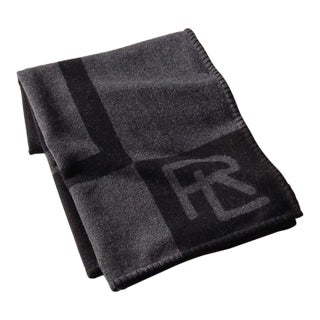 Ralph Lauren Style Monogram Throw Blanket For Sale