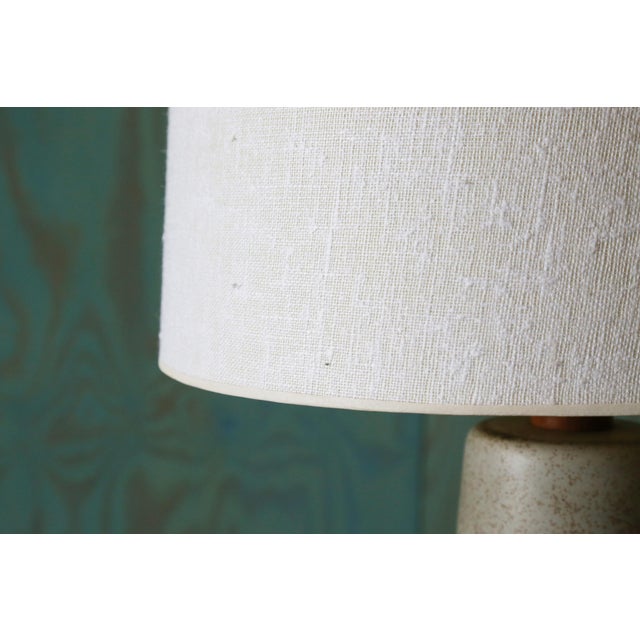 Wood 1960s Gordon and Jane Martz M145 Tall Lamp for Marshall Studios Light Gray Brown Specks 46" For Sale - Image 7 of 12