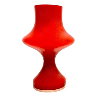 Mid-Century Glass and Copper Table Lamp attributed to Stepan Tabera for Opp Jihlava, 1970s For Sale