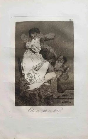 Francisco Goya, Esto si que es léer, Etching, 1799