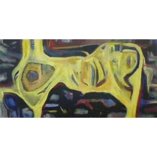 "Yellow Horse" Large Abstract Equine Painting by Scott Spencer For Sale