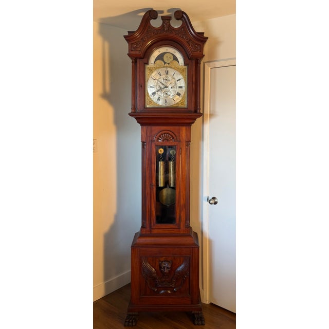 Harriet Beecher & Calvin Ellis Stowe Family Grandfather Clock For Sale - Image 12 of 12