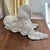 Antique French Faience Normandy Terracotta White Bavent Spaniel Dog For Sale - Image 9 of 11